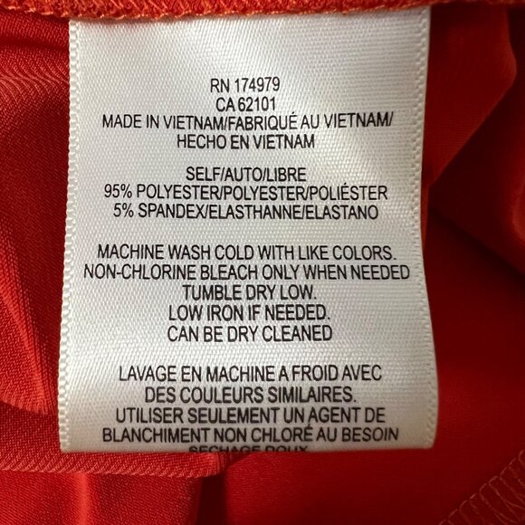 BCBGMaxAzria Womens Sleeveless Wrap Mini Dress Red Clay Orange size Large - Picture 13 of 14